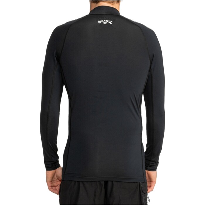 2024 Billabong Mens Logo Surf Long Sleeve Rash Vest EBYWR03011 - Black